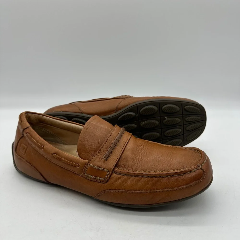 Sperry 0238337 Mens 8.5M Tan Leather Shoes Top-Sider 